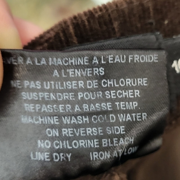 Tribal womens flat front dark brown corduroy pants Slacks size 10 P - Picture 10 of 10